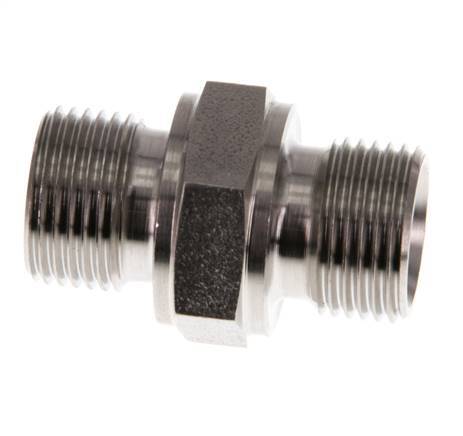 G 3/8'' Stainless steel Double Nipple 400 Bar - Hydraulic