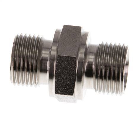 G 3/8'' Stainless steel Double Nipple 400 Bar - Hydraulic