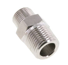 Mamelon double en acier inoxydable 3/8'' NPT x 1/2'' NPT 210 Bar - Hydraulique