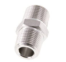 Mamelon double en acier inoxydable 3/8'' NPT 210 Bar - Hydraulique