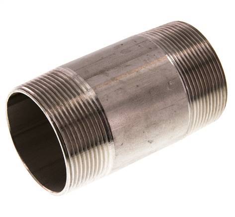 R 2'' Stainless steel Double Pipe Nipple 20 Bar DIN 2982 - 100mm