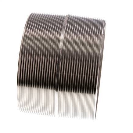R 4'' Stainless steel Double Pipe Nipple 20 Bar DIN 2982 - 80mm