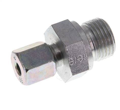 G 1/2'' mâle x 6S Acier zingué Anneau de coupe droit 630 Bar DIN 2353