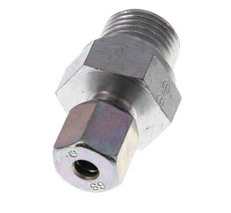 G 1/2'' mâle x 6S Acier zingué Anneau de coupe droit 630 Bar DIN 2353