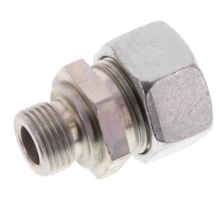 G 1/2'' Male x 22L Acier zingué Anneau de coupe droit 160 Bar DIN 2353