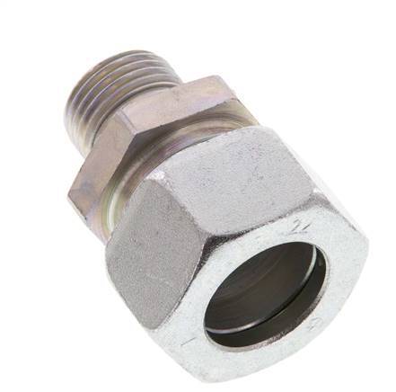 G 1/2'' Male x 22L Acier zingué Anneau de coupe droit 160 Bar DIN 2353
