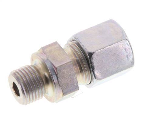 G 1/8'' mâle x 8LL Acier zingué Anneau de coupe droit 100 Bar DIN 2353