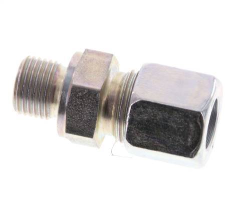 G 1/8'' mâle x 8LL Acier zingué Anneau de coupe droit 100 Bar DIN 2353