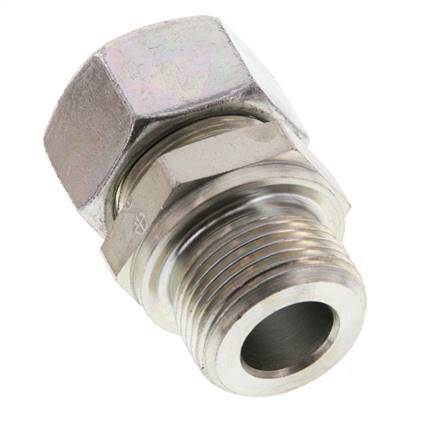 G 3/4'' mâle x 18L Acier zingué Anneau de coupe droit 315 Barre DIN 2353