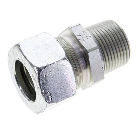 3/4'' NPT Male x 22L Zinc plated Steel Straight Cutting Ring 160 Bar DIN 2353