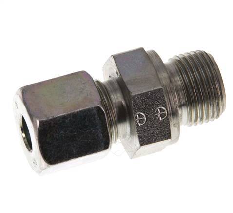 G 3/8'' mâle x 8S Acier zingué Anneau de coupe droit 630 Bar DIN 2353