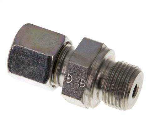 G 3/8'' mâle x 8S Acier zingué Anneau de coupe droit 630 Bar DIN 2353