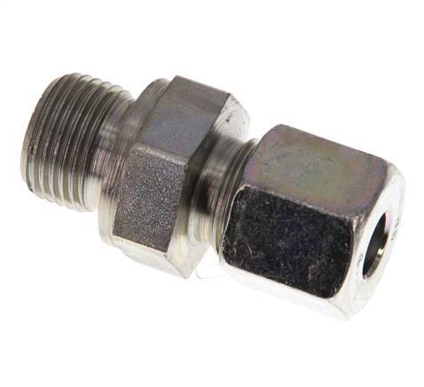 G 3/8'' mâle x 8S Acier zingué Anneau de coupe droit 630 Bar DIN 2353