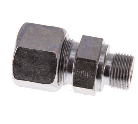 G 3/8'' Male x 14S Acier zingué Anneau de coupe droit 630 Bar DIN 2353