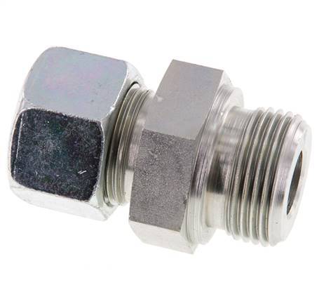 G 1'' Male x 20S Acier zingué Anneau de coupe droit 400 Bar DIN 2353