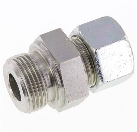 G 1'' Male x 20S Acier zingué Anneau de coupe droit 400 Bar DIN 2353