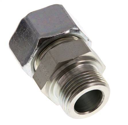 G 1'' Male x 25S Acier zingué Anneau de coupe droit 400 Bar DIN 2353