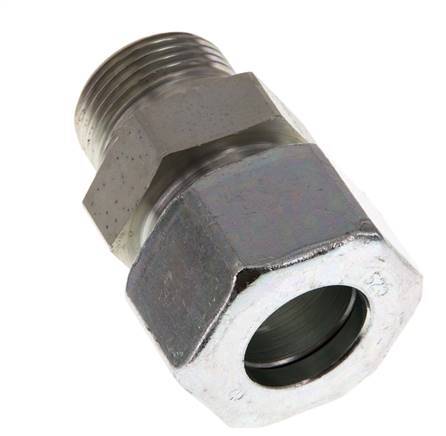 G 1'' Male x 25S Acier zingué Anneau de coupe droit 400 Bar DIN 2353