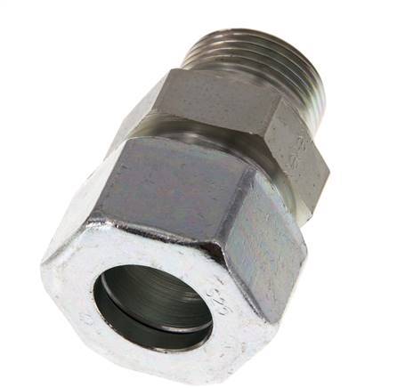 G 1'' Male x 25S Acier zingué Anneau de coupe droit 400 Bar DIN 2353