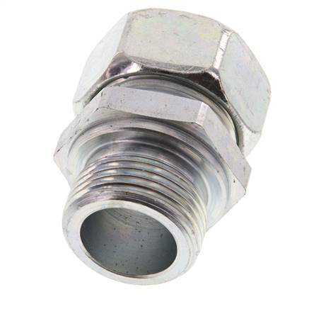 G 1'' Male x 28L Acier zingué Anneau de coupe droit 160 Bar DIN 2353