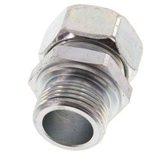 G 1'' Male x 28L Acier zingué Anneau de coupe droit 160 Bar DIN 2353