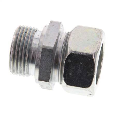 G 1'' Male x 28L Acier zingué Anneau de coupe droit 160 Bar DIN 2353