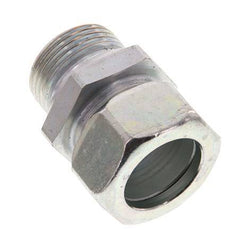 G 1'' Male x 28L Acier zingué Anneau de coupe droit 160 Bar DIN 2353