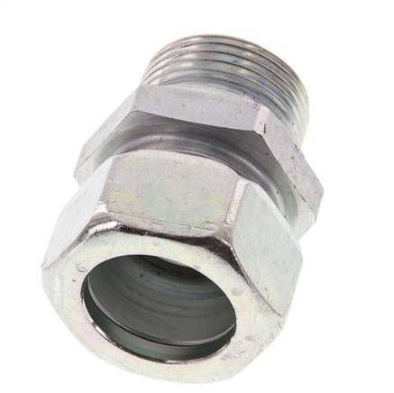 G 1'' Male x 28L Acier zingué Anneau de coupe droit 160 Bar DIN 2353