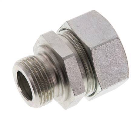 G 1'' Male x 35L Acier zingué Anneau de coupe droit 160 Bar DIN 2353
