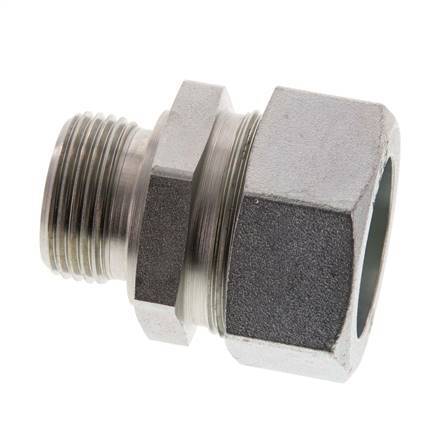 G 1'' Male x 35L Acier zingué Anneau de coupe droit 160 Bar DIN 2353