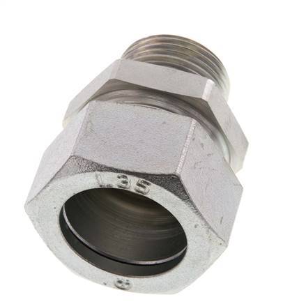 G 1'' Male x 35L Acier zingué Anneau de coupe droit 160 Bar DIN 2353