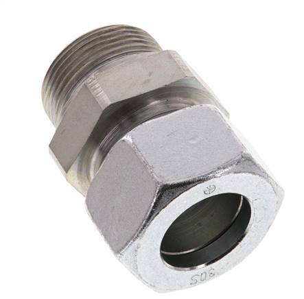 G 1 1/4'' Male x 30S Acier zingué Anneau de coupe droit 400 Bar DIN 2353