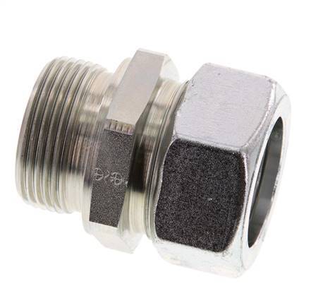 G 1 1/4'' Male x 35L Acier zingué Anneau de coupe droit 160 Bar DIN 2353