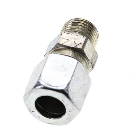 M10x1 Male x 8LL Zinc plated Steel Straight Cutting Ring 100 Bar DIN 2353 [5 Pieces]