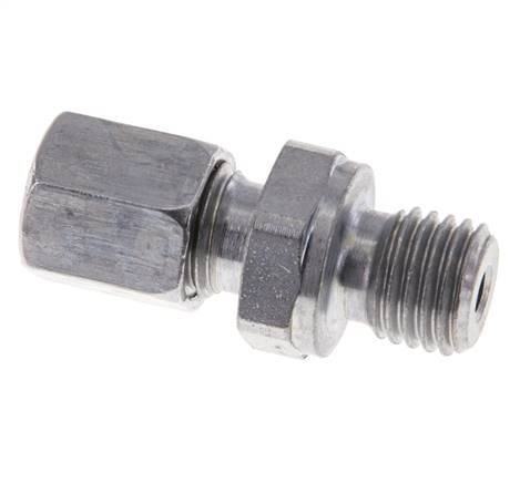M12x1.5 Male x 6L Zinc plated Steel Straight Cutting Ring 315 Bar DIN 2353