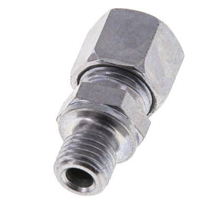 M12x1.5 Male x 10L Zinc plated Steel Straight Cutting Ring 315 Bar DIN 2353