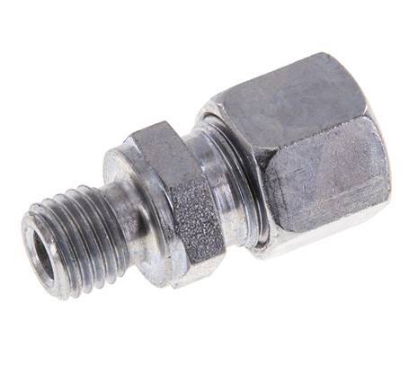 M12x1.5 Male x 10L Zinc plated Steel Straight Cutting Ring 315 Bar DIN 2353