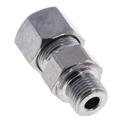 M16x1.5 Male x 12S Zinc plated Steel Straight Cutting Ring 630 Bar DIN 2353