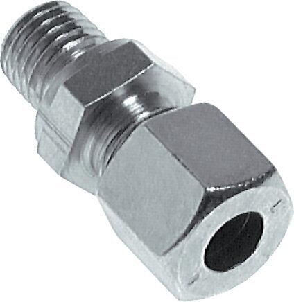 G 3/8'' Male x 12L Zinc plated Steel Straight Cutting Ring with FKM Seal 315 Bar DIN 2353 [2 Pieces]