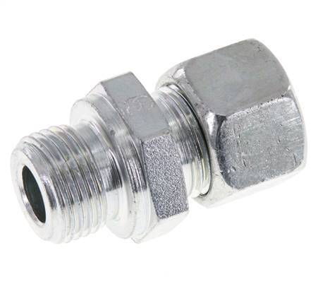 M18x1.5 Male x 12L Zinc plated Steel Straight Cutting Ring 315 Bar DIN 2353