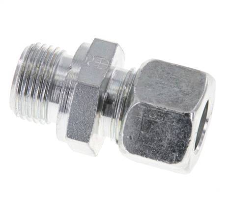 M18x1.5 Male x 12L Zinc plated Steel Straight Cutting Ring 315 Bar DIN 2353