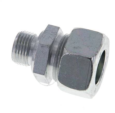 M18x1.5 Male x 18L Zinc plated Steel Straight Cutting Ring 315 Bar DIN 2353
