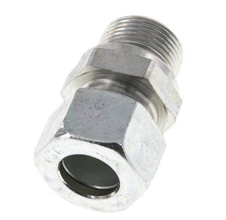 M22x1.5 Male x 15L Zinc plated Steel Straight Cutting Ring 315 Bar DIN 2353