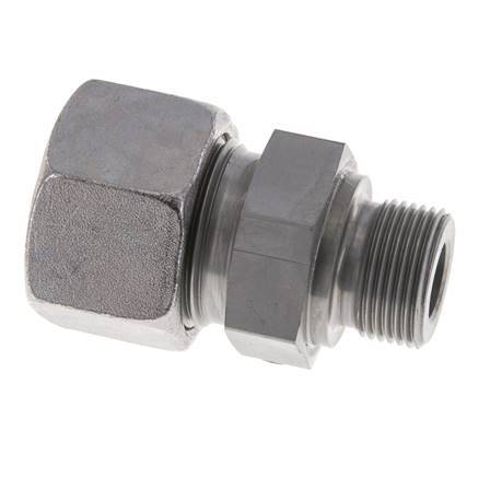 M22x1.5 Male x 20S Acier zingué Anneau de coupe droit 400 Bar DIN 2353