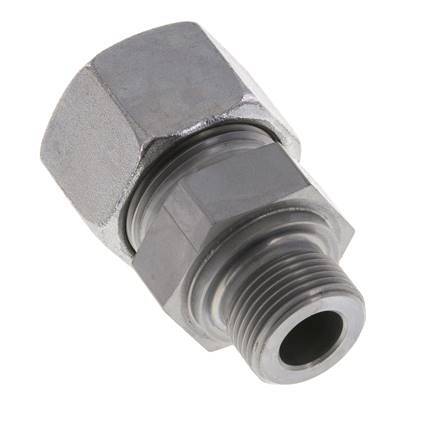 M22x1.5 Male x 20S Acier zingué Anneau de coupe droit 400 Bar DIN 2353