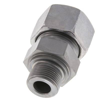 M22x1.5 Male x 20S Acier zingué Anneau de coupe droit 400 Bar DIN 2353