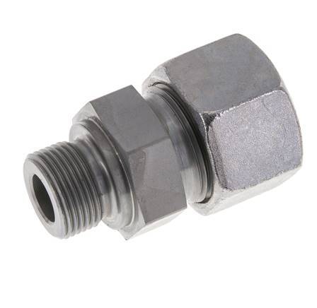 M22x1.5 Male x 20S Acier zingué Anneau de coupe droit 400 Bar DIN 2353