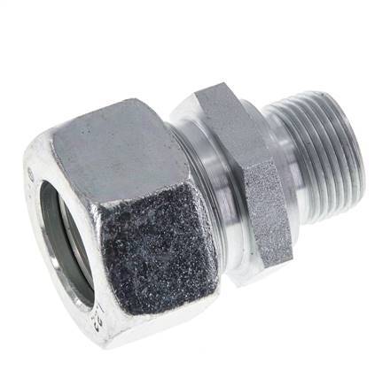 M22x1.5 Male x 22L Zinc plated Steel Straight Cutting Ring 160 Bar DIN 2353