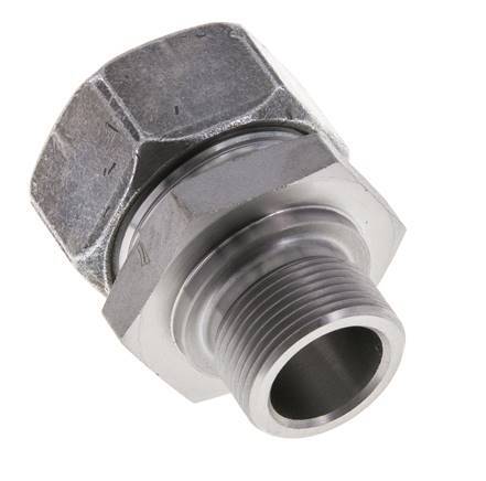 M26x1.5 Male x 28L Zinc plated Steel Straight Cutting Ring 160 Bar DIN 2353