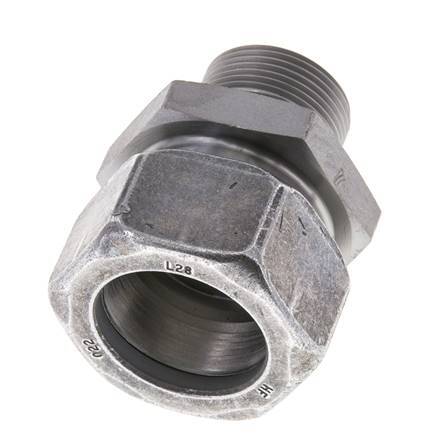 M26x1.5 Male x 28L Zinc plated Steel Straight Cutting Ring 160 Bar DIN 2353